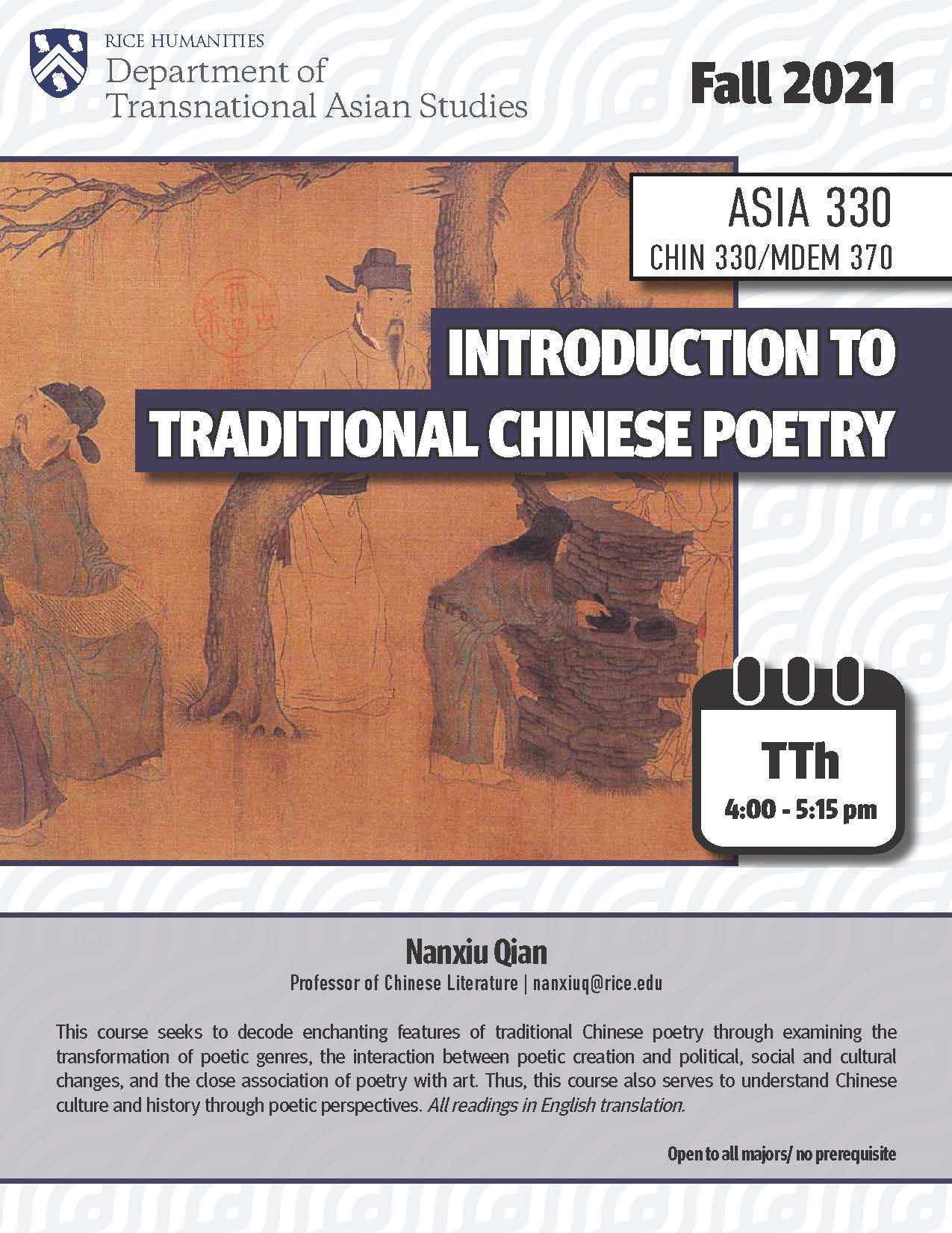 ASIA 330 course flyer