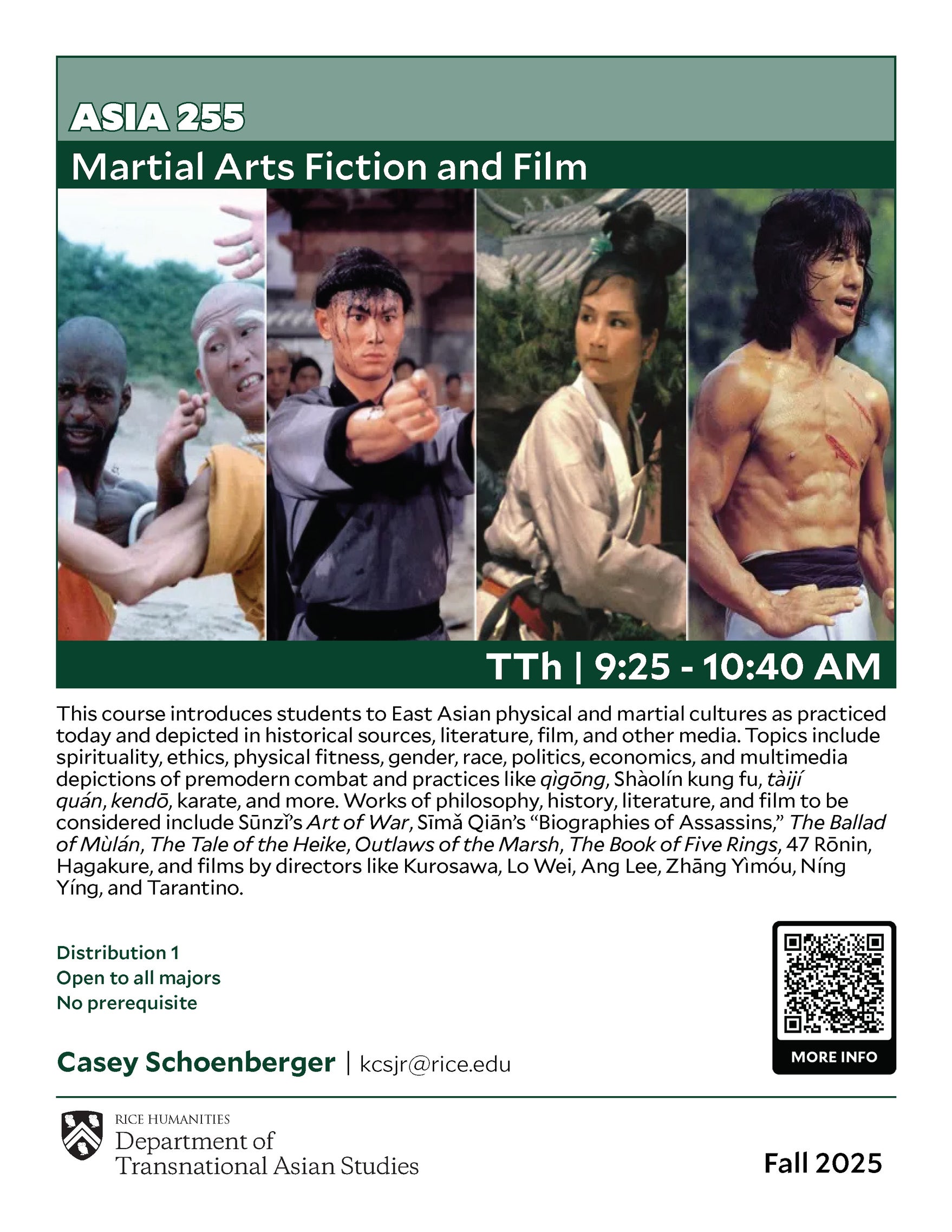 ASIA 255 course flyer