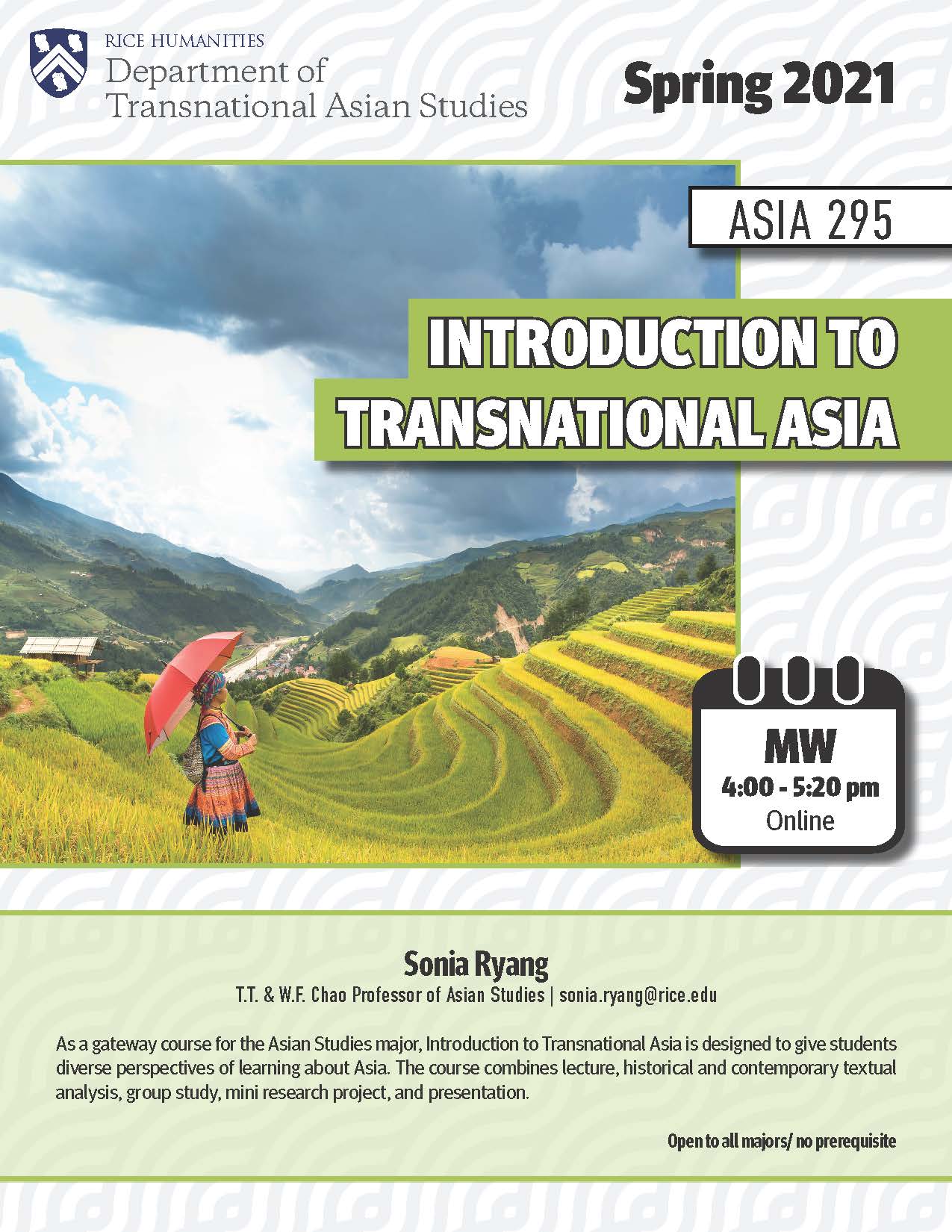 ASIA 295 course flyer