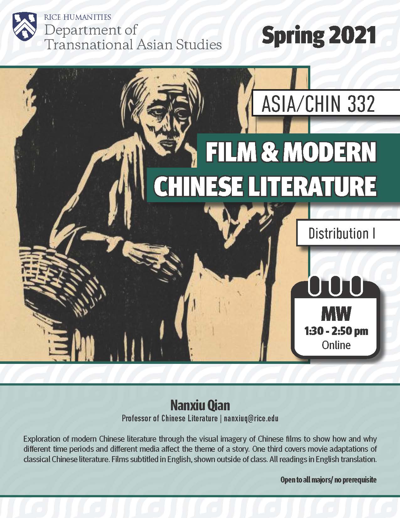 ASIA 332 course flyer