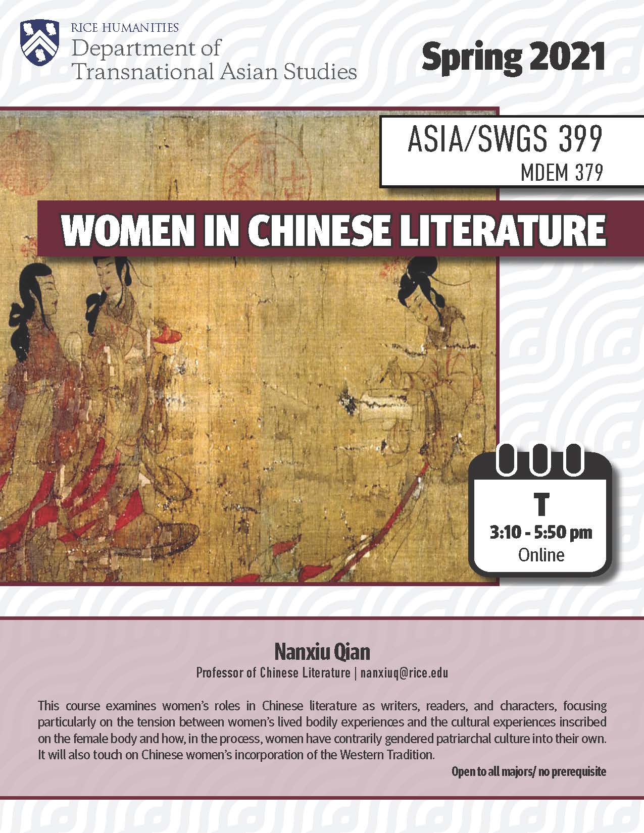ASIA 399 course flyer