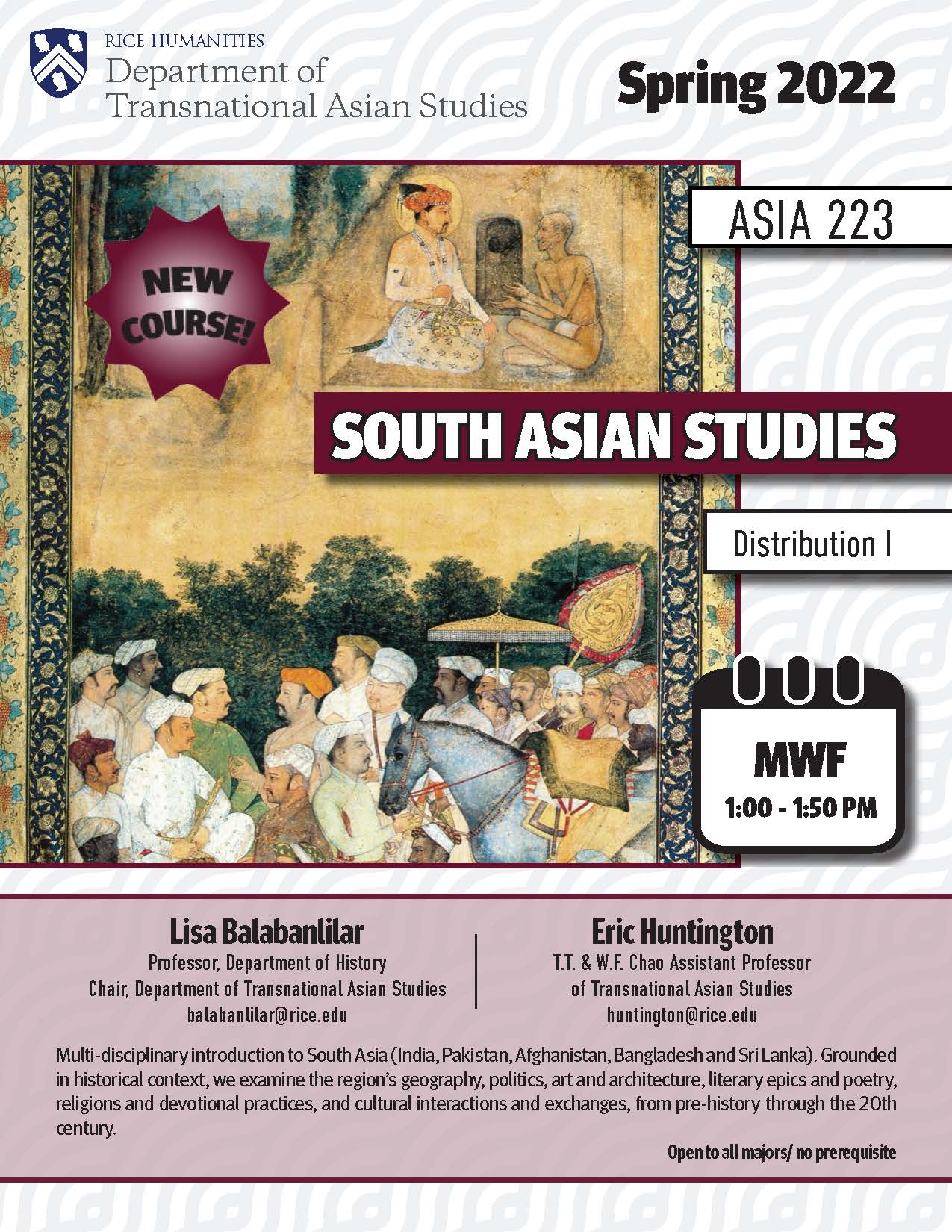 ASIA 223 course flyer