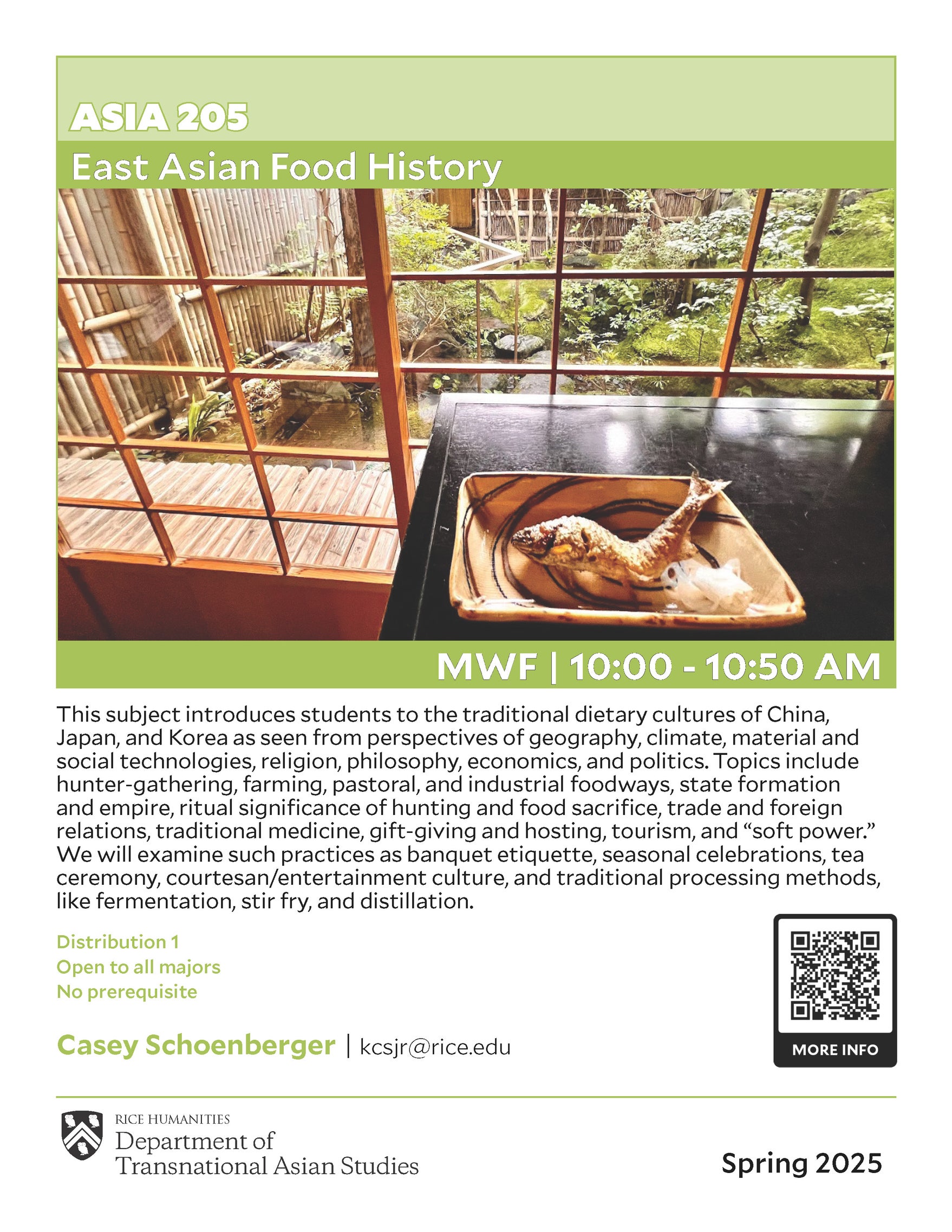ASIA 205 course flyer
