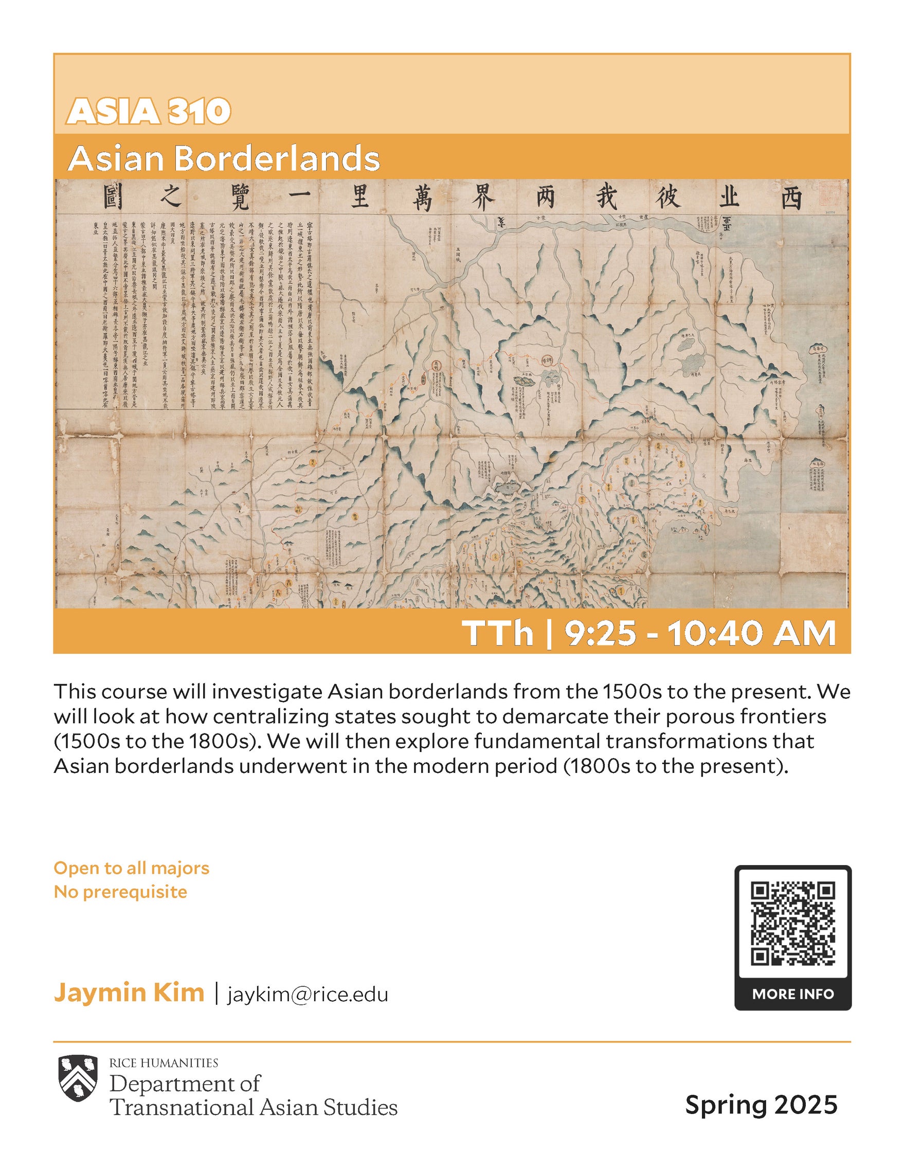 ASIA 310 course flyer