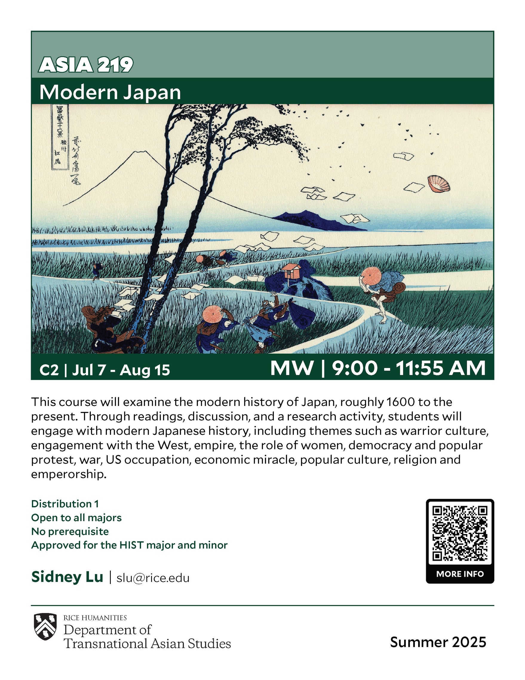 ASIA 219 course flyer
