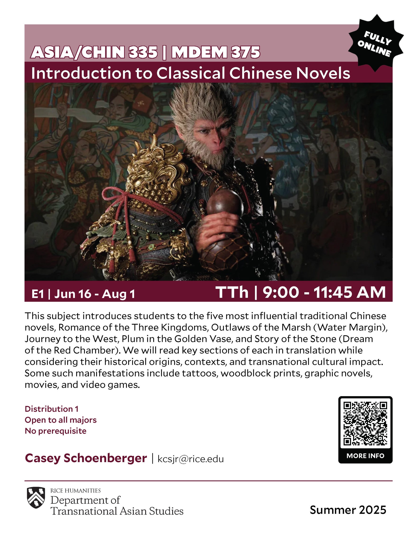 ASIA 335 course flyer