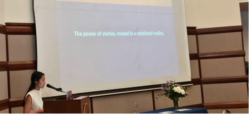 Karis Lai giving a presentation