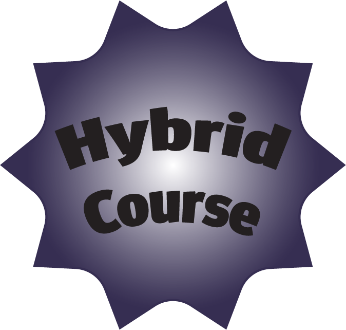 Hybrid course starburst sticker