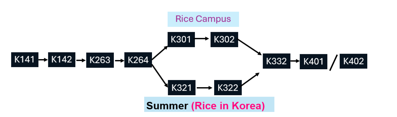 Korean course sequence